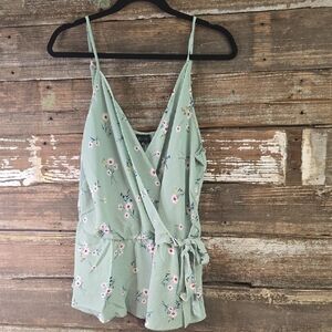 Zenobia Green Floral Camisole